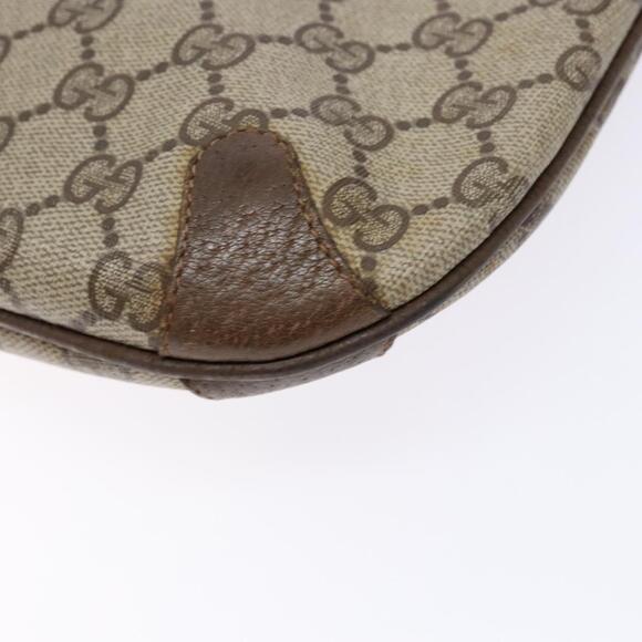 GUCCI GG Supreme Web Sherry Line Clutch Bag PVC Beige Gold 89 02 026 Auth 133968 - Picture 15 of 16